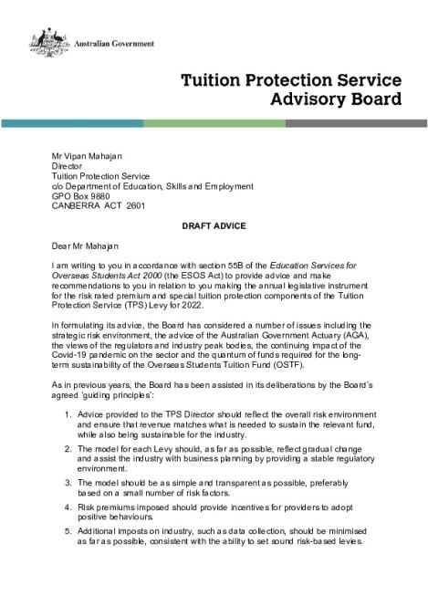 Draft Board Advice to TPS Director 2021 (International).pdf