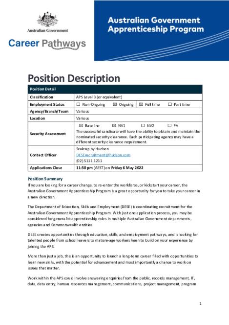 2022-23 Australian Government Apprenticeship Program Position Description.pdf