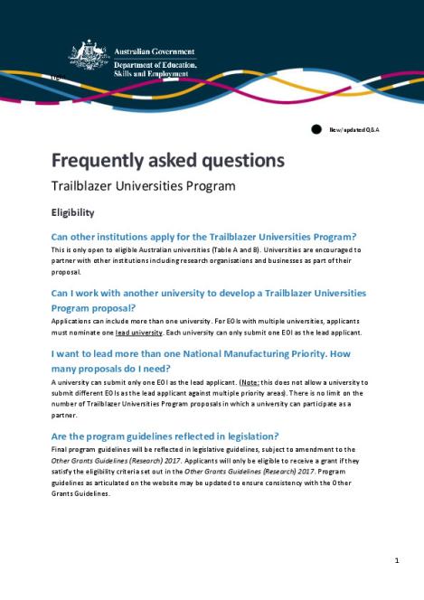 FAQs 2022 - Trailblazer Universities Program v3.pdf