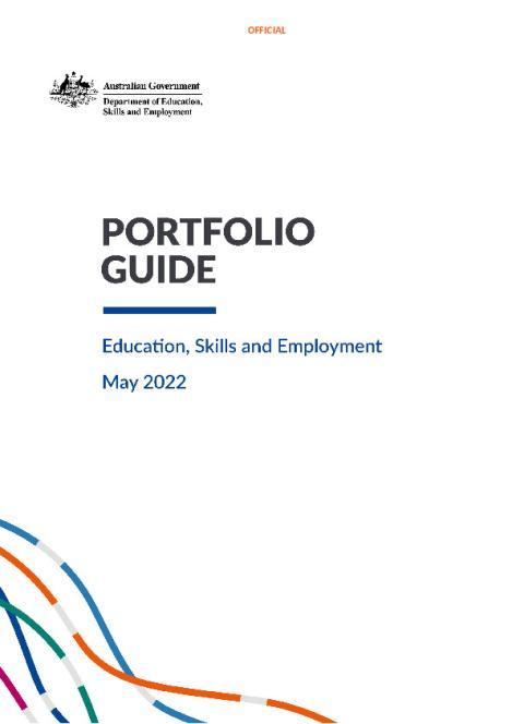Cover of the Department of Education, Skills and Employment Portfolio Guide (redacted)