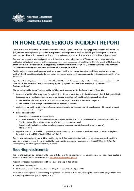 In Home Care serious incident report.pdf