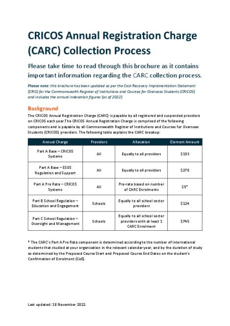 CRICOS Annual Registration Charge (CARC) Collection Process Brochure 2023.pdf