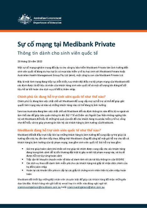 Transcription of Medibank Factsheet_vietnamese.pdf