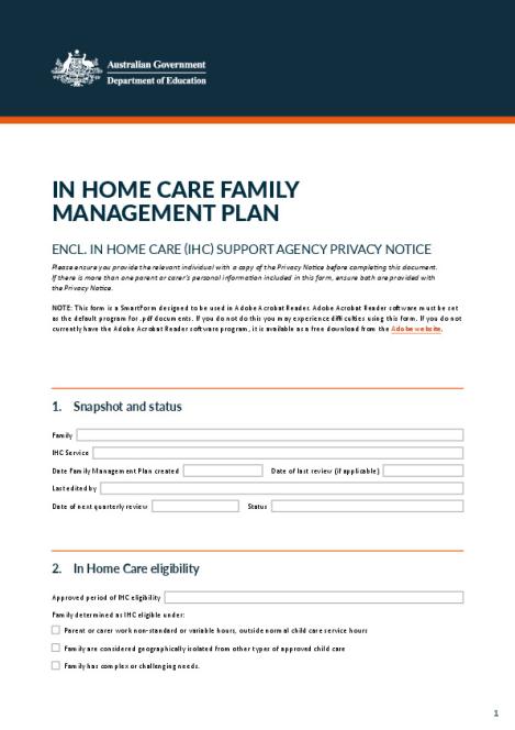 In Home Care Family Management Plan.pdf