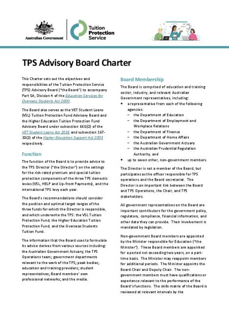 TPS Advisory Board Charter - January 2023.pdf