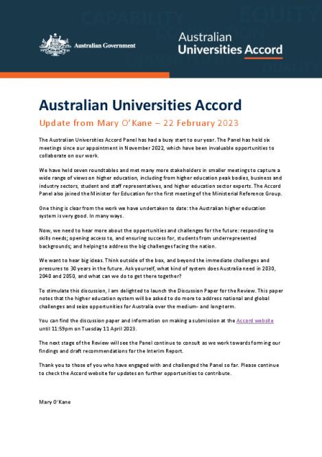 Australian Universities Accord Panel – Chair update .pdf