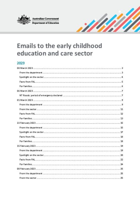 2023 Emails to the early childhood education and care sector_updated 10 Mar.pdf