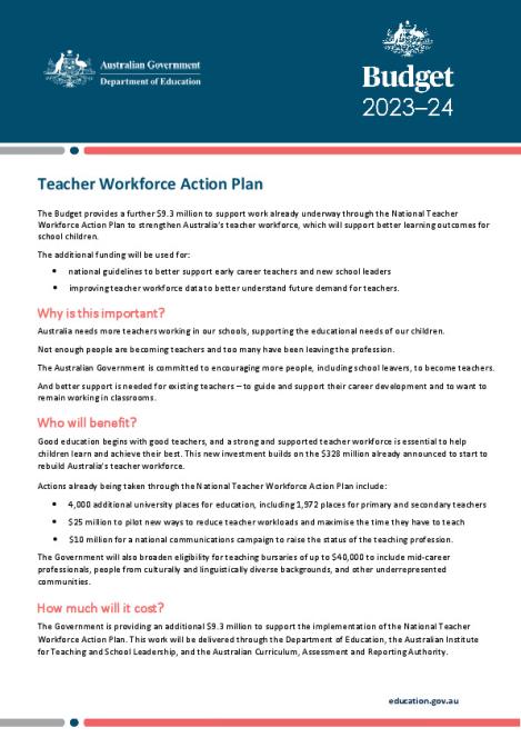 Budget 23-24 Factsheet - Teacher Workforce Action Plan.pdf