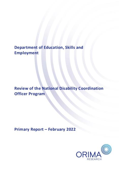 Review of the NDCO program_Primary report - ORIMA Research.pdf