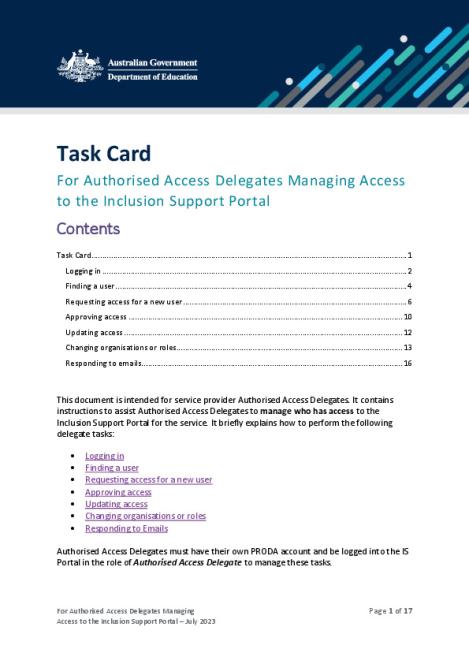 Task Card for Authorised Access Delegates Managing Access to the Inclusion Support Portal.pdf