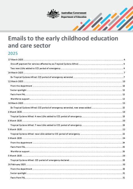 2025 Emails to the early childhood education and care sector updated 17 March 2025.pdf