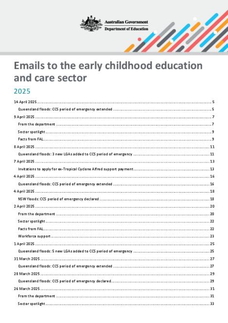 2025 Emails to the early childhood education and care sector updated 14 April 2025.pdf