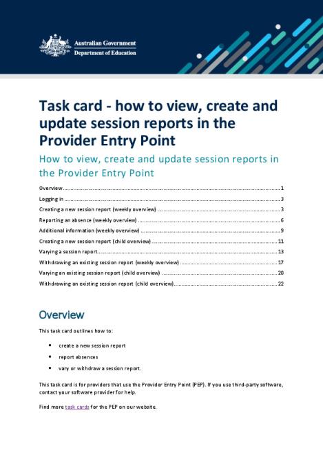 How to view, create and update session reports in the Provider Entry Point.pdf