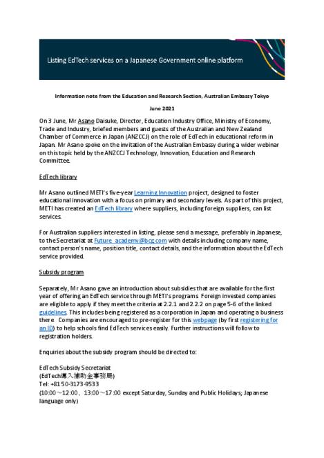 Listing EdTech services on a Japanese Government online platform.pdf