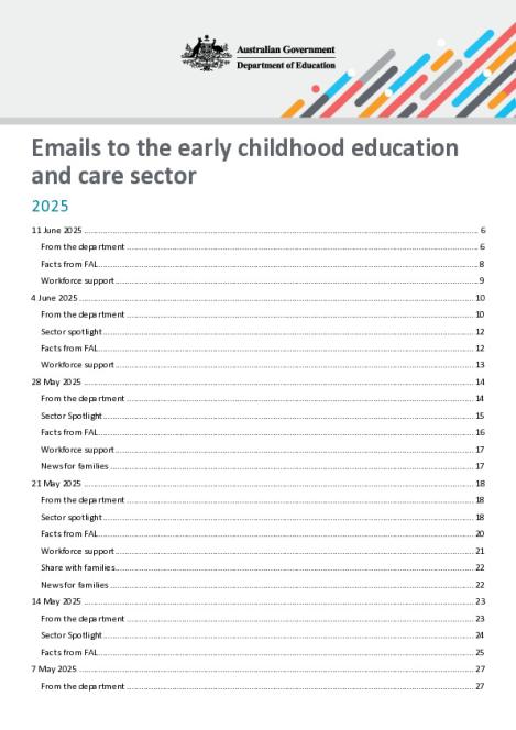 2025 Emails to the early childhood education and care sector updated 11 June 2025.pdf