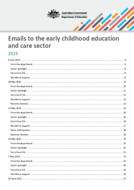 2025 Emails to the early childhood education and care sector updated 4 June 20252025.pdf