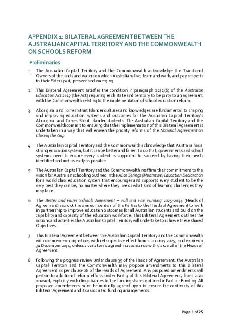 ACT Bilateral - Better and Fairer Schools Agreement Full and Fair Funding 2025-2034.pdf