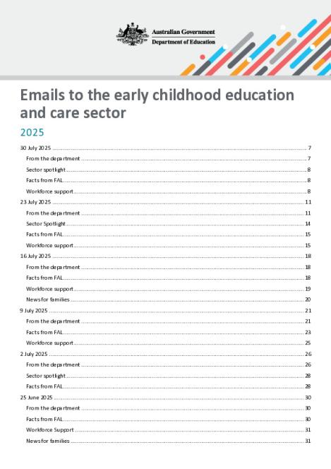 2025 Emails to the early childhood education and care sector updated 30 July 2025.pdf