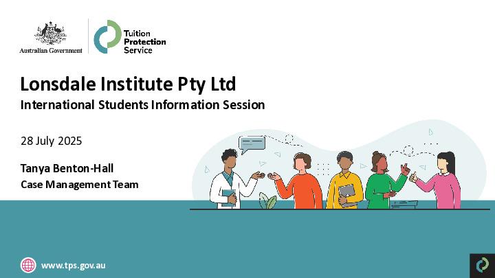 Lonsdale Institute Pty Ltd - International Students Information Session Slides.pdf