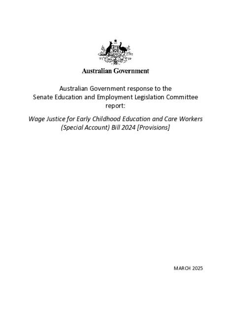 AGR - Wage Justice for Early Childhood Education and Care Workers (Special Account) Bill 2024 Provisions.pdf