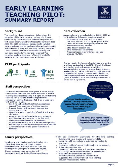 Early Learning Teaching Pilot Summary Report.pdf