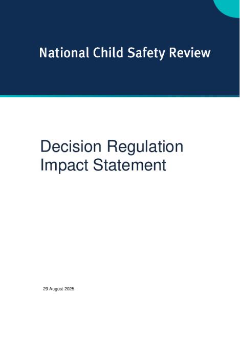 National Child Safety Review Decision Regulation Impact Statement.pdf
