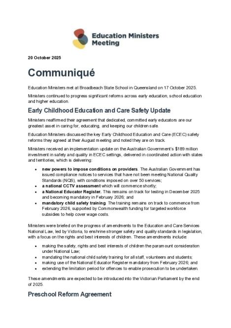 Education Ministers Meeting Communiqué - 20 October 2025.pdf