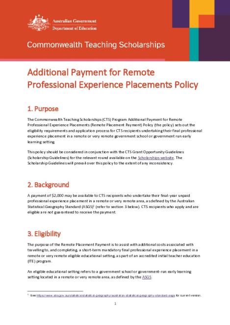 Additional Payment for Remote Professional Experience Placements Policy.pdf