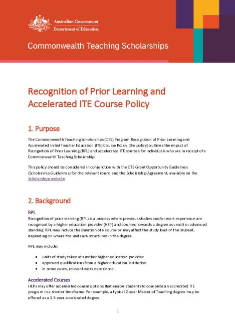 Recognition of Prior Learning and Accelerated ITE Course Policy.pdf