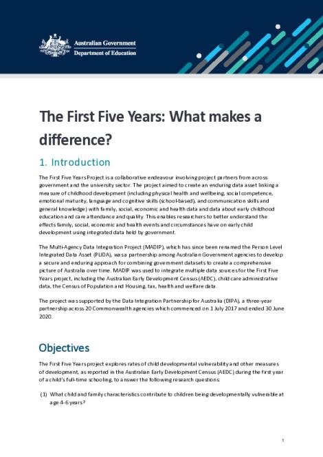 First Five Years full report.pdf