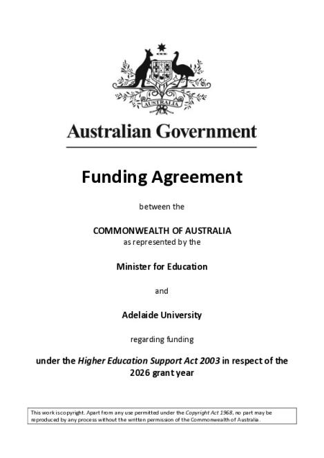 Adelaide University CGS Funding Agreement 2026.pdf