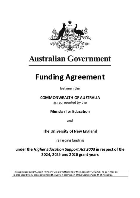 The University of New England - 2024-2026 CGS Funding Agreement.pdf