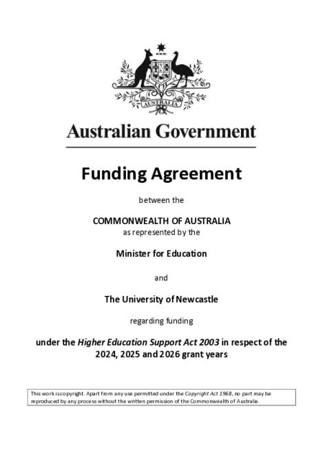The University of Newcastle - 2024-2026 CGS Funding Agreement.pdf