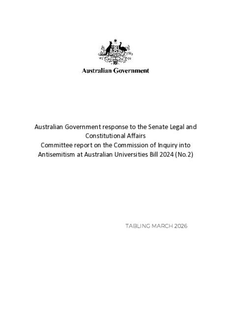 Attachment A - AGR -SLCA Commission of Inquiry into Antisemitism at Australian Universities Bill 2024 - Final.pdf