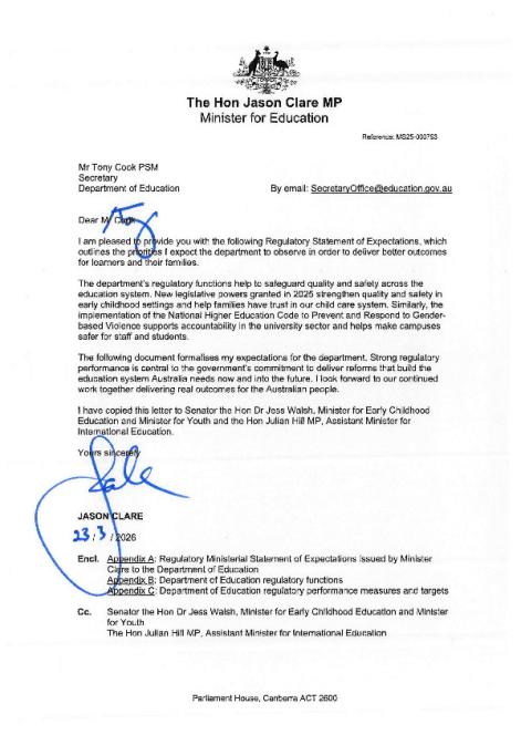 2026 Department Statement of Expectations - signed by the Minister.pdf