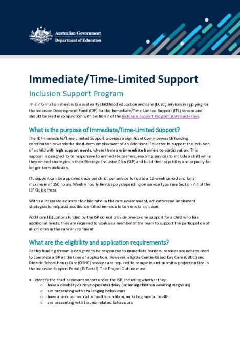 Inclusion Support Program Immediate Time-Limited Support.pdf