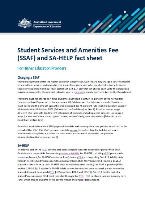 SSAF and SA-HELP Fact Sheet 2026.pdf.pdf
