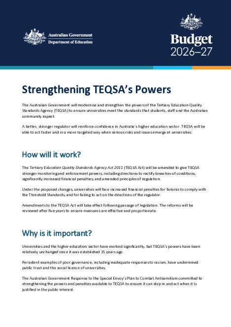 2026-27 Budget factsheet - TEQSA powers.pdf