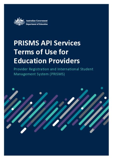 PRISMS API Services Terms of Use for Education Providers.pdf