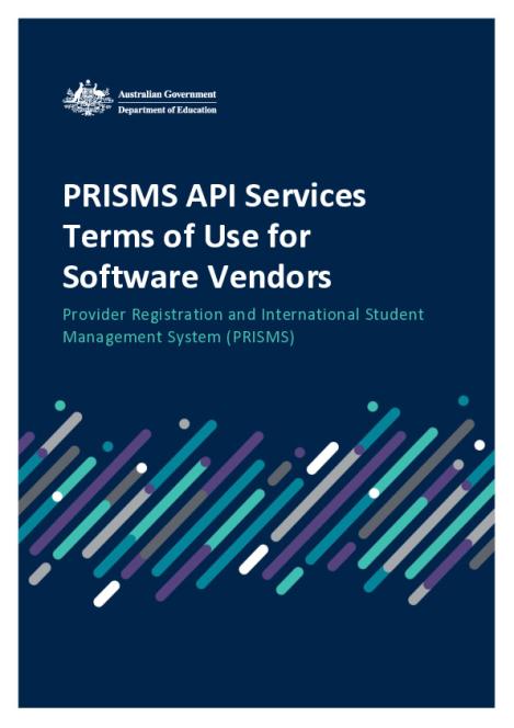 PRISMS API Services Terms of Use for Software Vendors.pdf
