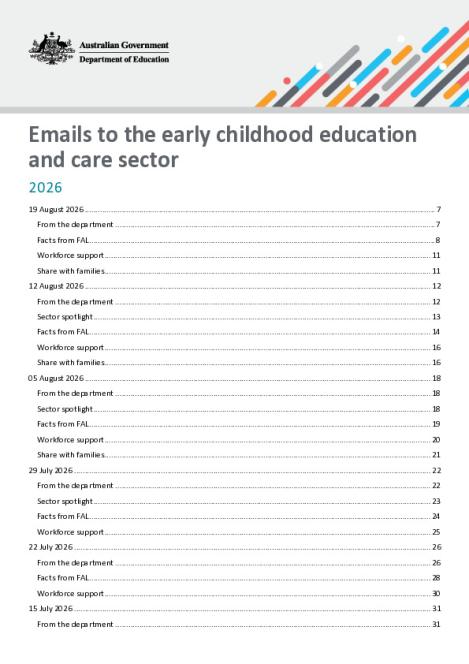 2026 Emails to the early childhood education and care sector updated 19 August 2026.pdf