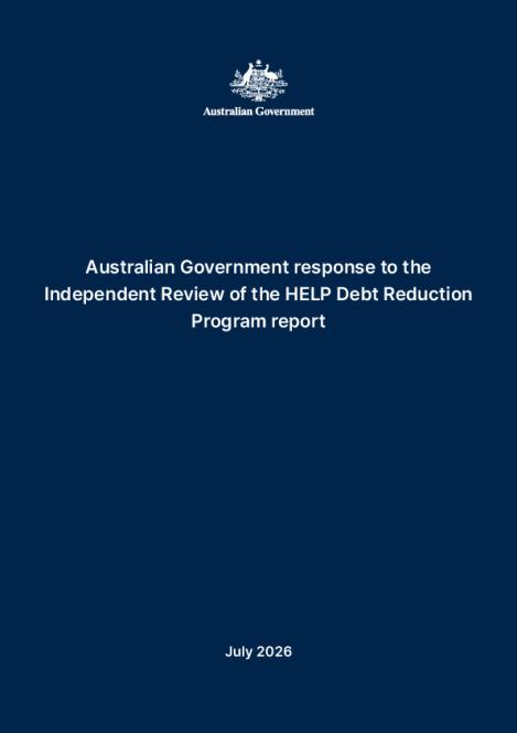 3. Government response to the HELP Debt Reduction Program Independent Review.pdf
