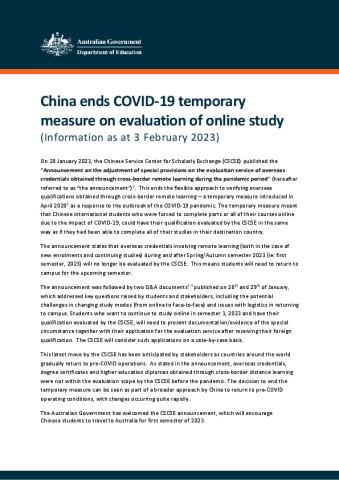 China ends COVID-19 temporary measure on evaluation of online study.pdf